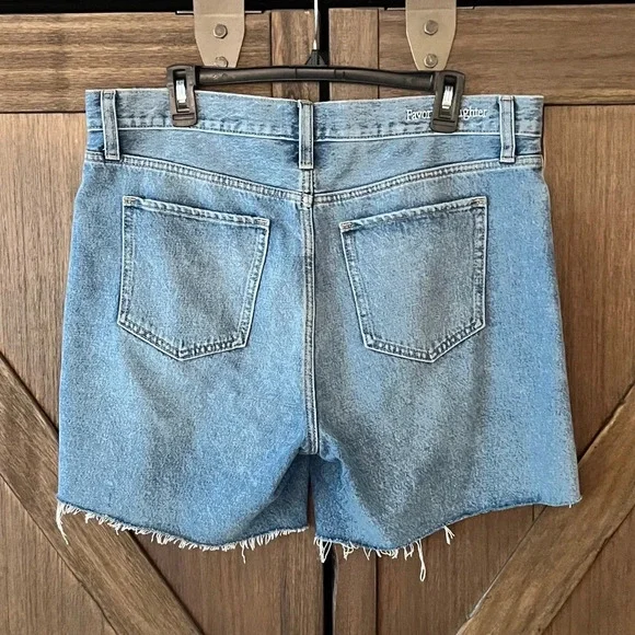 Favorite Daughter The Tommy Dublin Raw Hem High Rise Bermuda Short Size 31